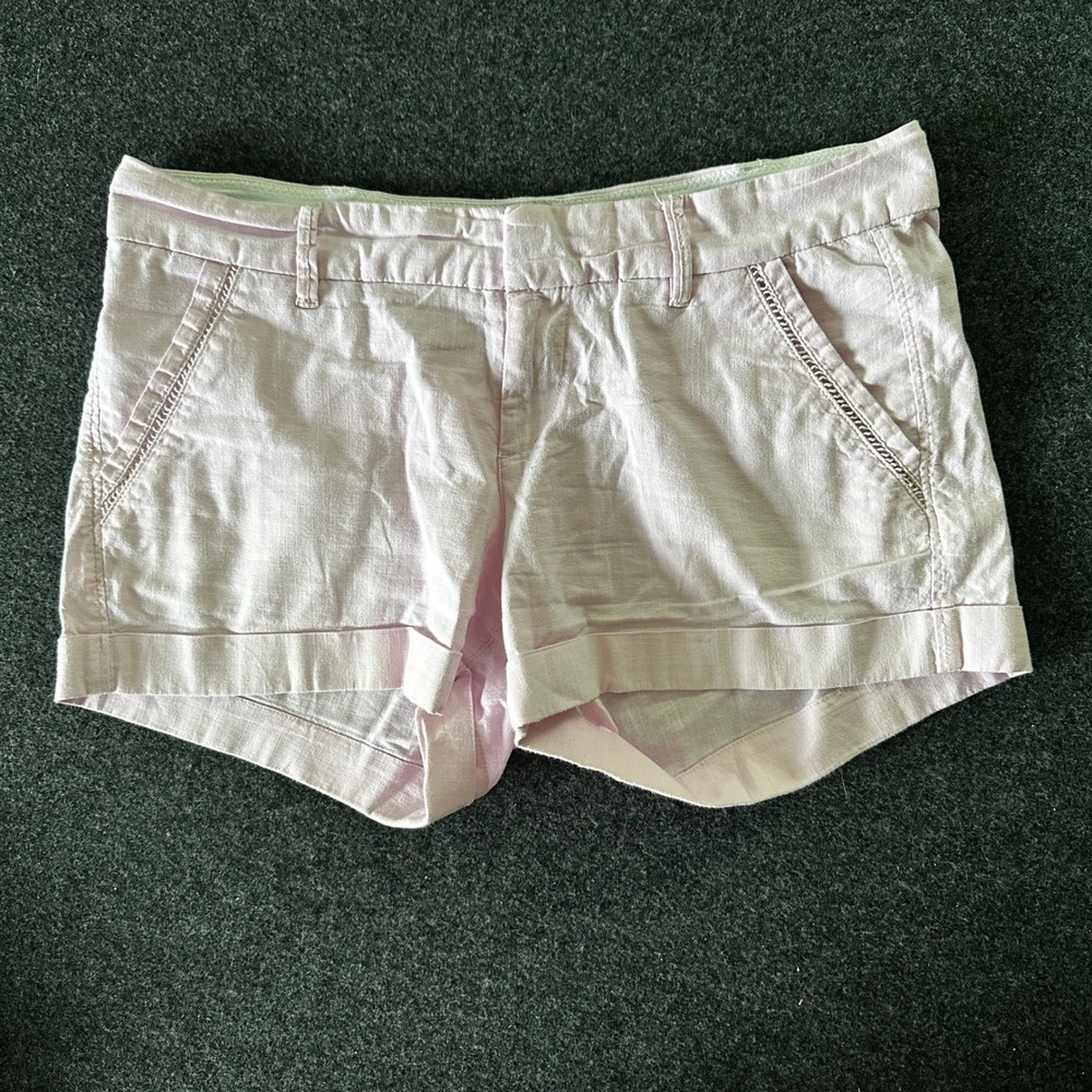 Dear John American Classic Pink Chino Shorts Size 31 Cotton Stretch Cuffed Hem